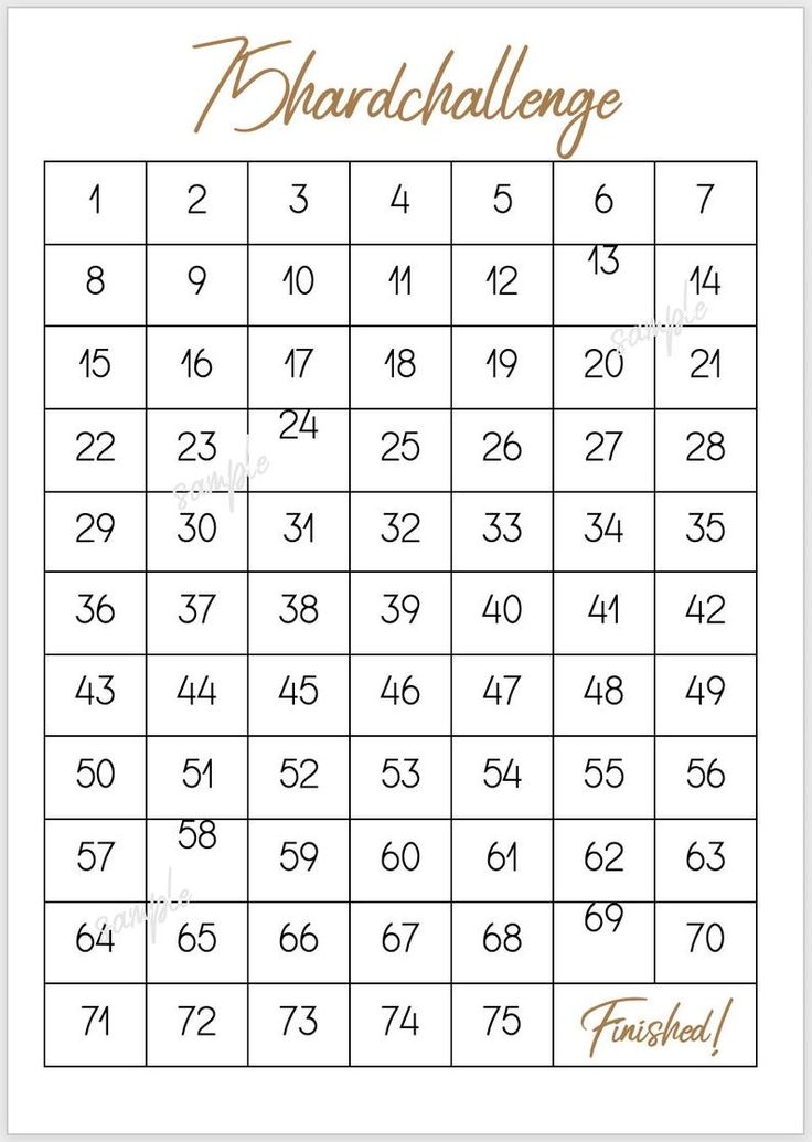 75 Hard Calendar Printable Printable Word Searches 75 Hard Calendar Printable Printable Word Searches