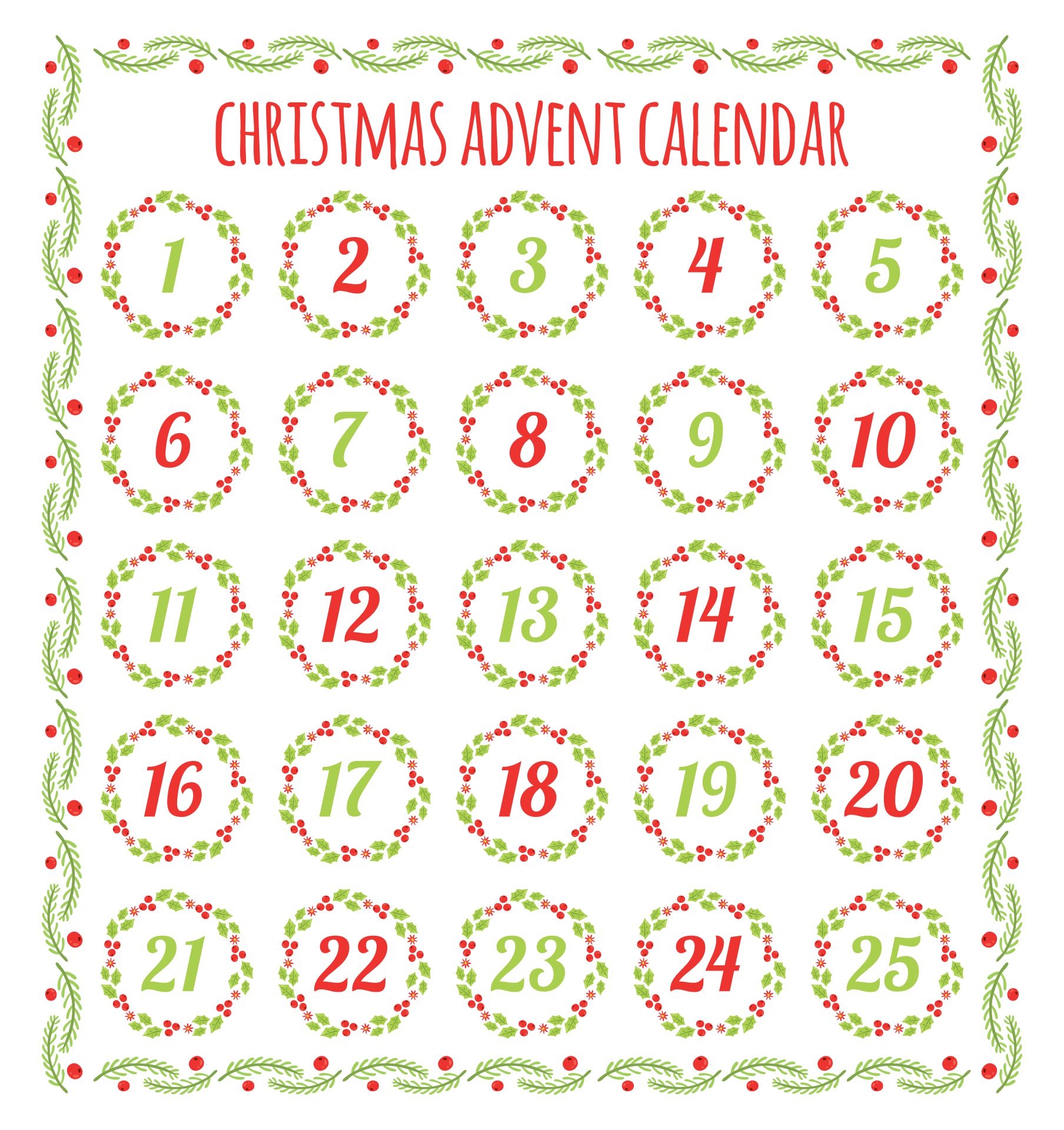 Advent Calendar Printable Numbers At Spencer Burke gaffney Blog
