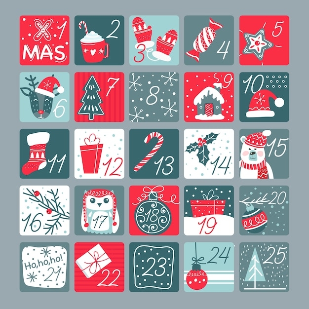 Advent Calendar Templates Printable
