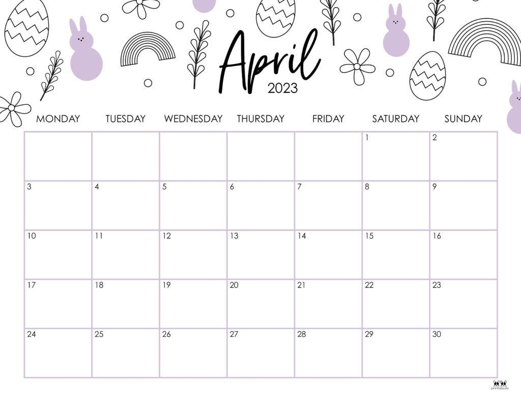 April Month Calendar April Calendar Printable Free Calender Free