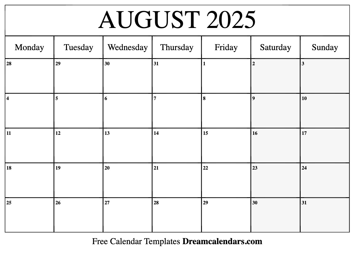 August 2025 Calendar Free Printable Templates Eun V Lewis August 2025 Calendar Free Printable Templates Eun V Lewis