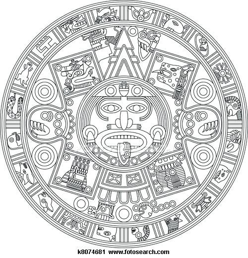 Aztec Calendar Printable Aztec Calendar Printable