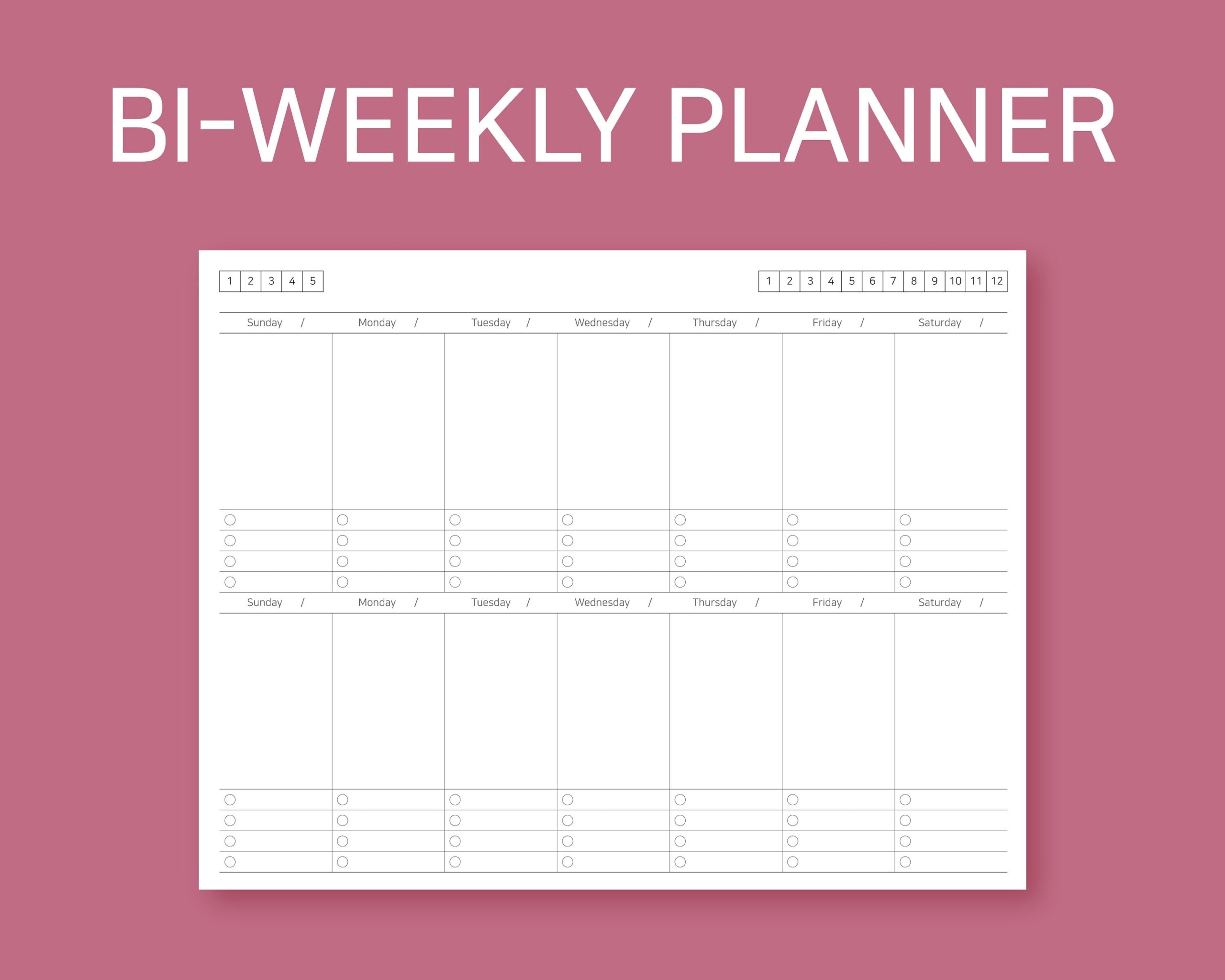 Bi Weekly Planner Bi Weekly Planner Printable Bi Weekly Etsy Bi Weekly Planner Bi Weekly Planner Printable Bi Weekly Etsy