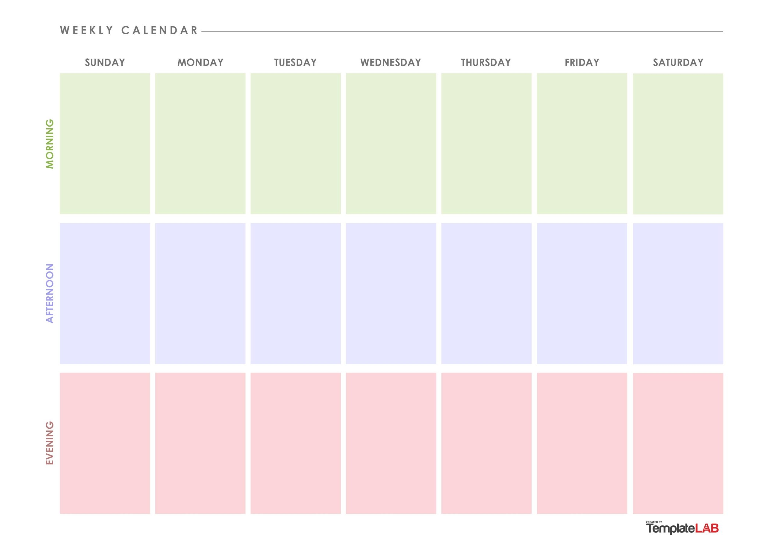 Blank Weekly Schedule Template Blank Weekly Schedule Template