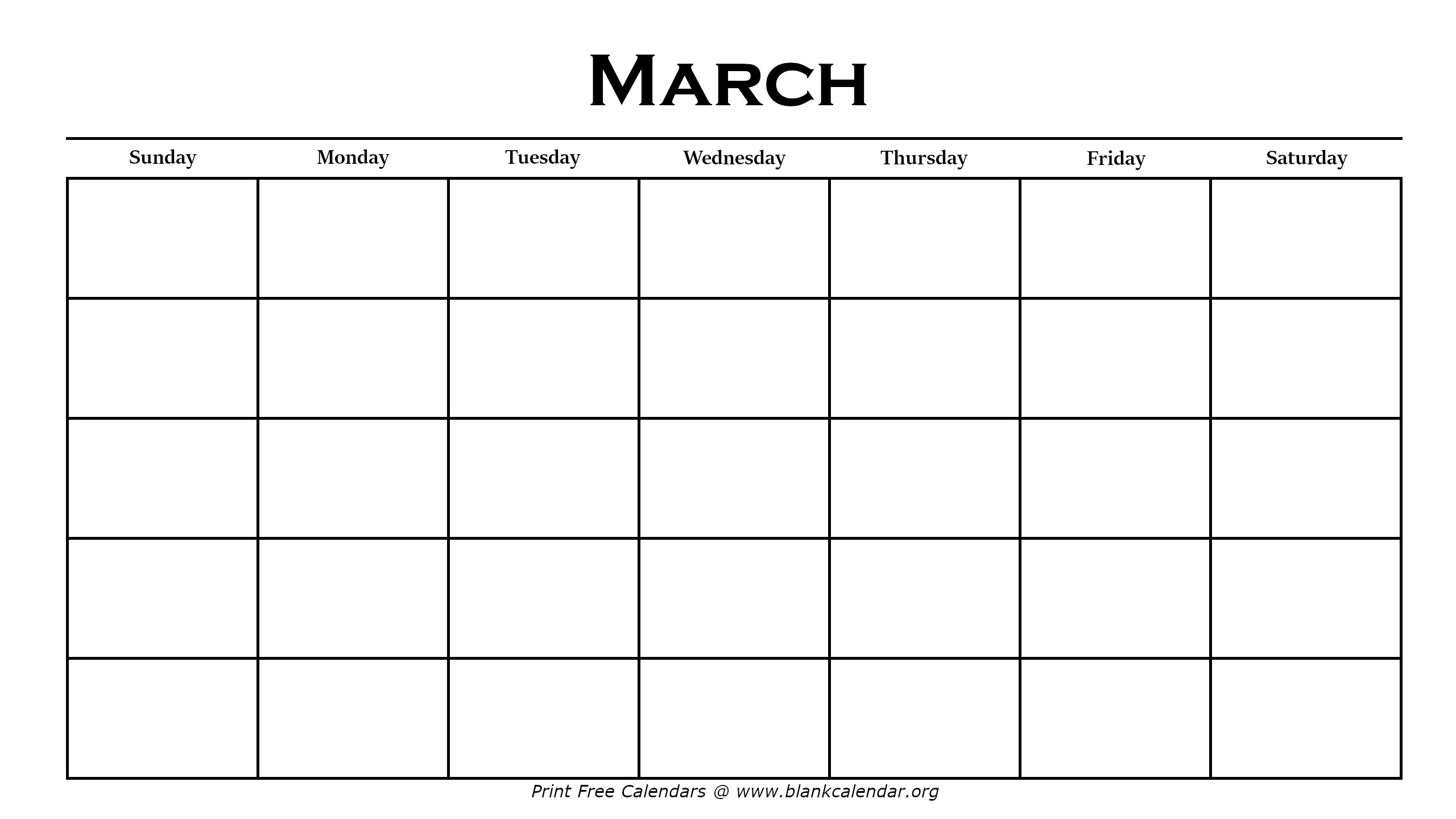 Calendar 2022 Printable March