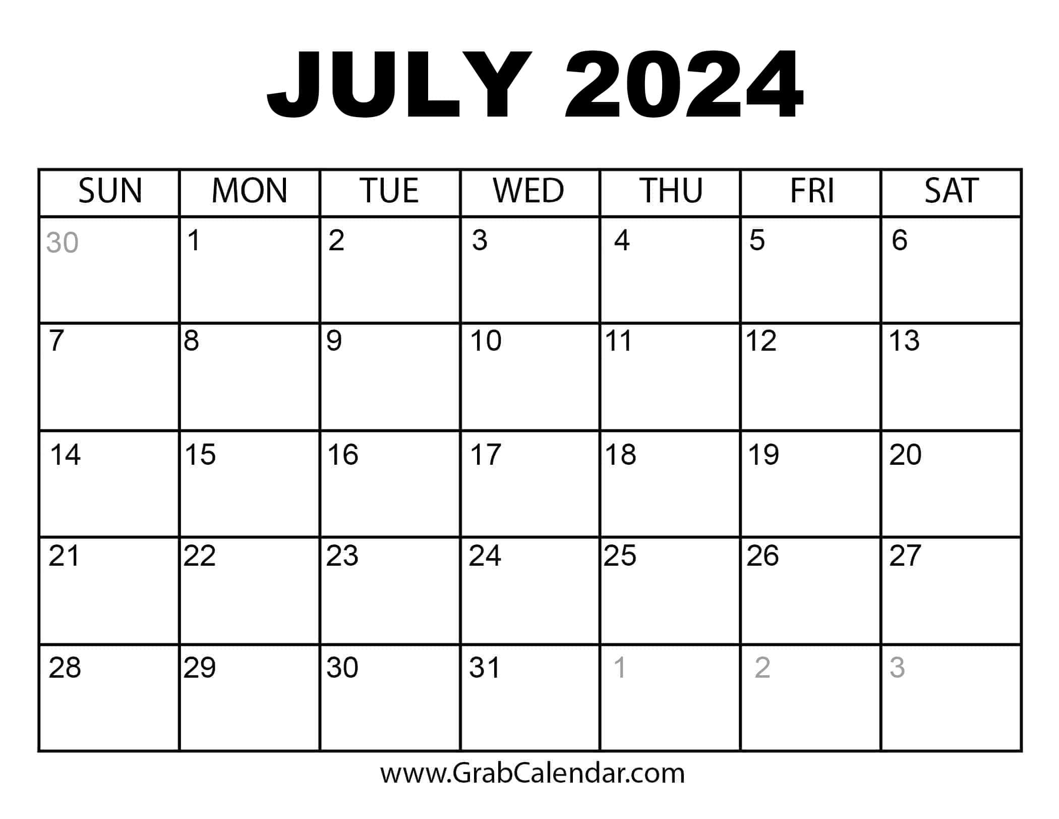 Calendar 2024 July Printable Bettye Arabele Calendar 2024 July Printable Bettye Arabele