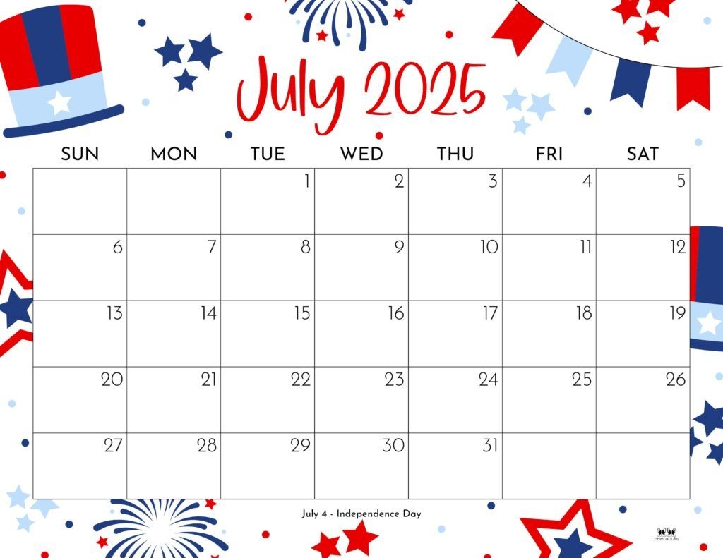 Choose From 107 July 2025 Monthly Calendars Perfect To Keep You 