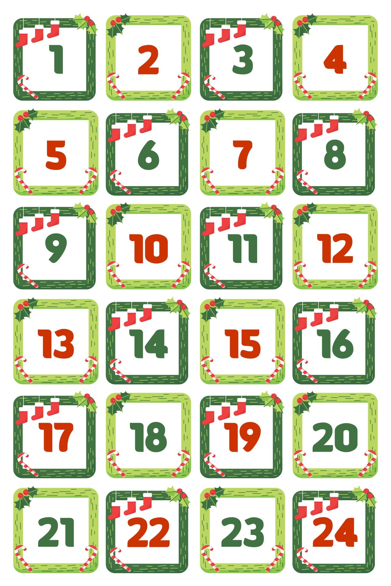 Christmas Advent Numbers 15 Free PDF Printables Printablee Christmas Advent Numbers 15 Free PDF Printables Printablee