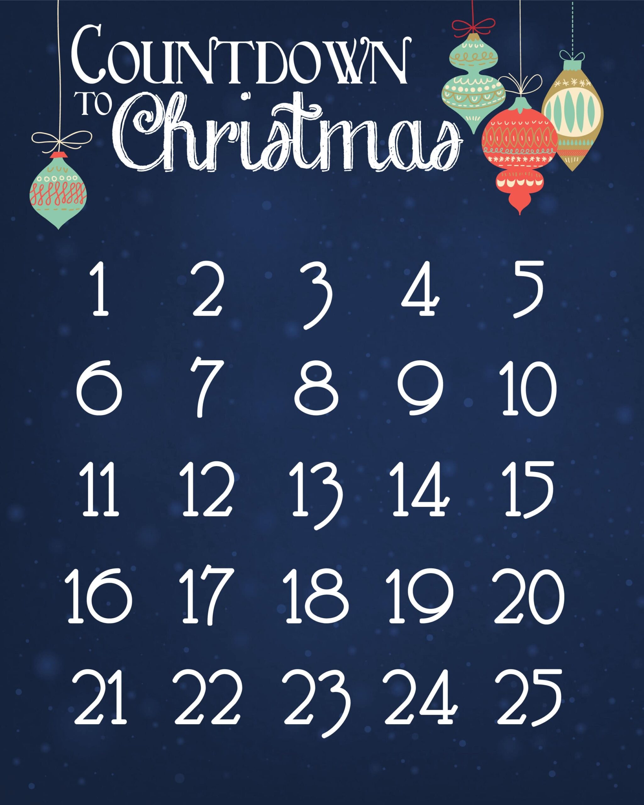 Christmas Countdown Calendar FREE Printable How To Nest For Less