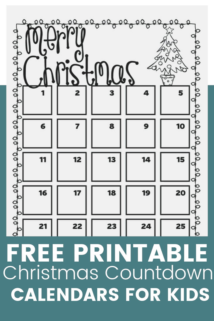 Christmas Countdown Calendar Printable Printable Word Searches