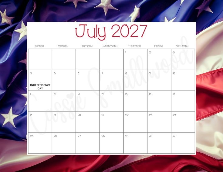 CUTE Free Printable 2027 Monthly Calendar Printable Calendar Design 
