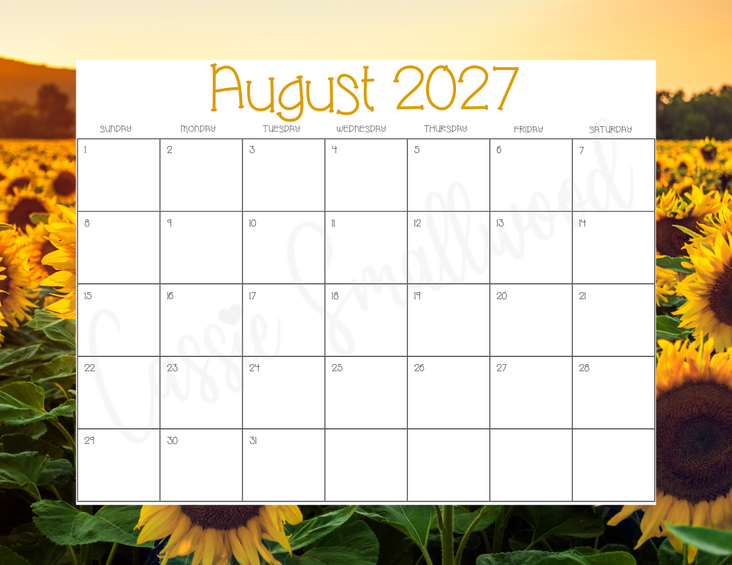 CUTE Free Printable 2027 Monthly Calendar Printable Calendar Design CUTE Free Printable 2027 Monthly Calendar Printable Calendar Design