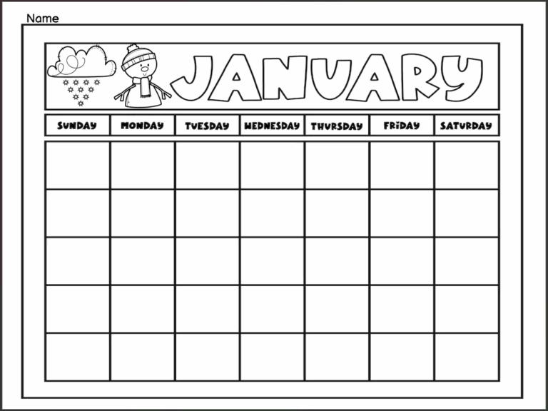 Cute Kindergarten Calendar Printables And Toppers