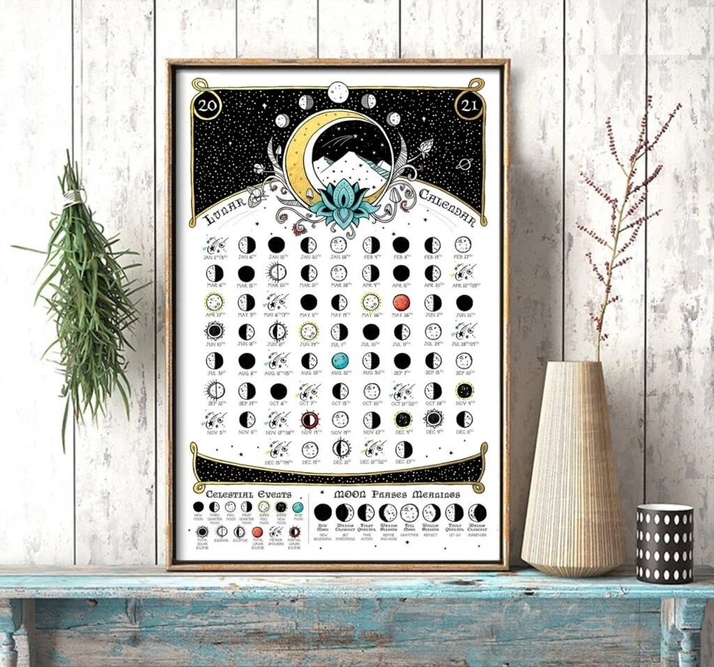 Dark Forest Lunar Calendar 2027 We Love Printables