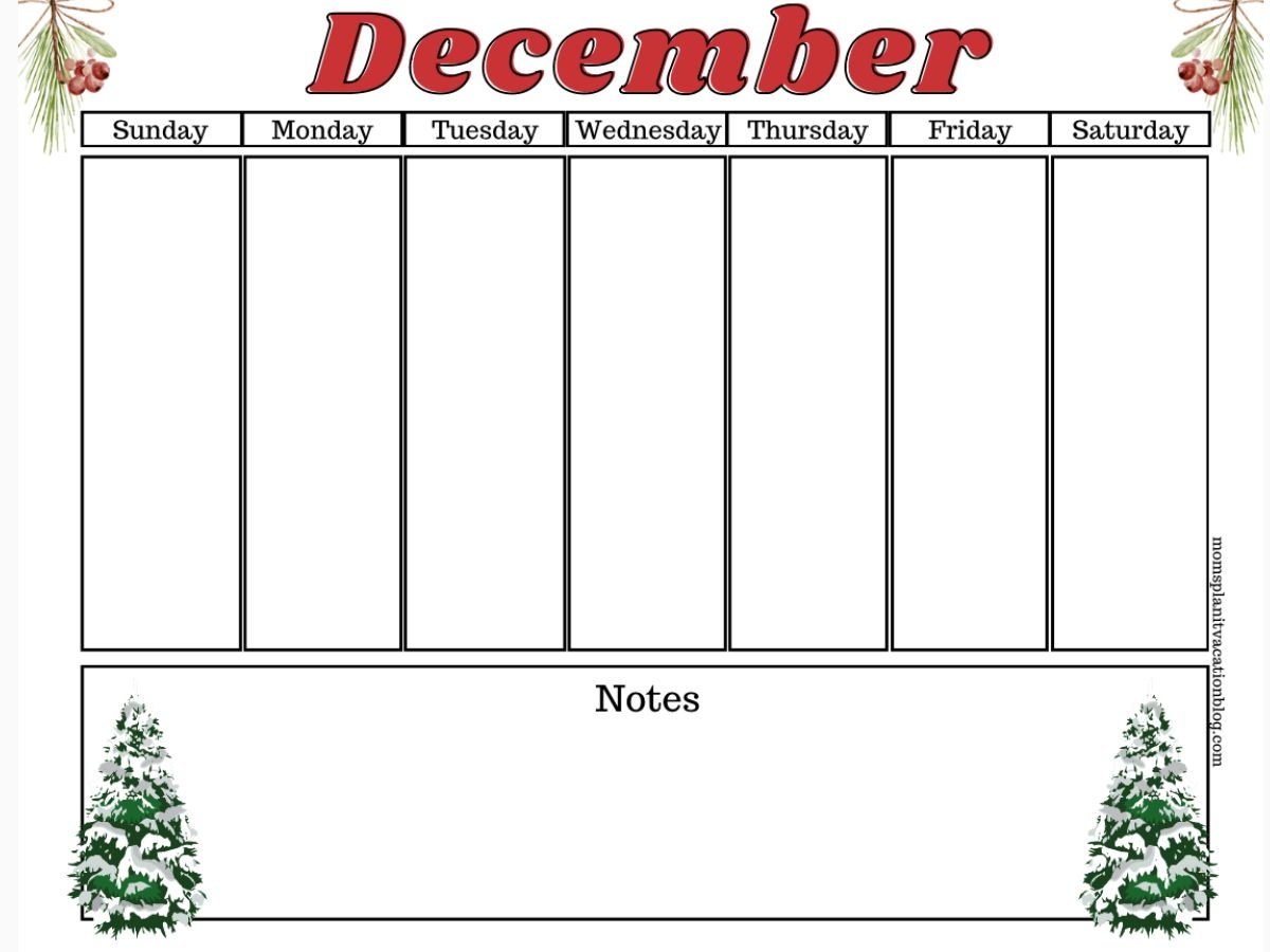 December Weekly Calendar Printable Denys Felisha December Weekly Calendar Printable Denys Felisha