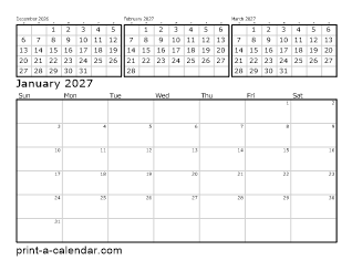 Download 2027 Printable Calendars Download 2027 Printable Calendars