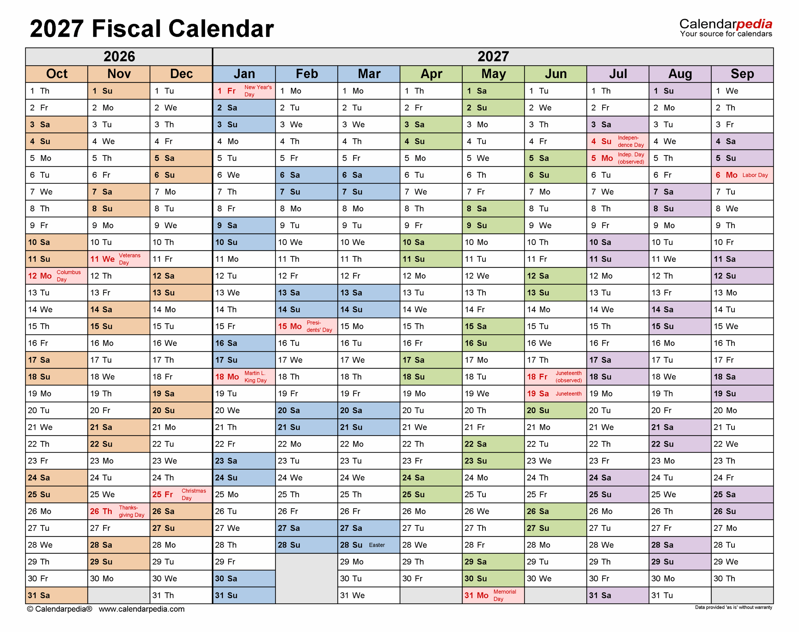 Fiscal Calendars 2027 Free Printable Excel Templates Fiscal Calendars 2027 Free Printable Excel Templates