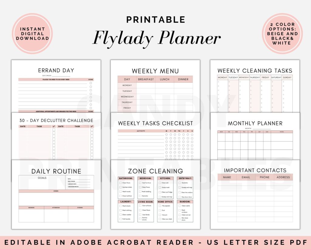 Flylady Calendar Printable: Organize Your Life with Ease Free