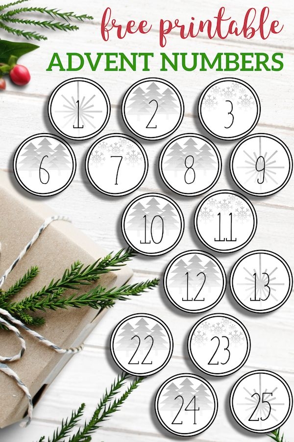 Free Advent Calendar Numbers Printable Pdf