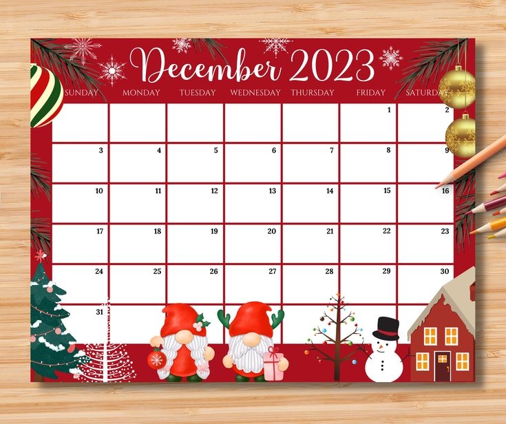 Free Christmas Printable Calendar Printable New Year Banners