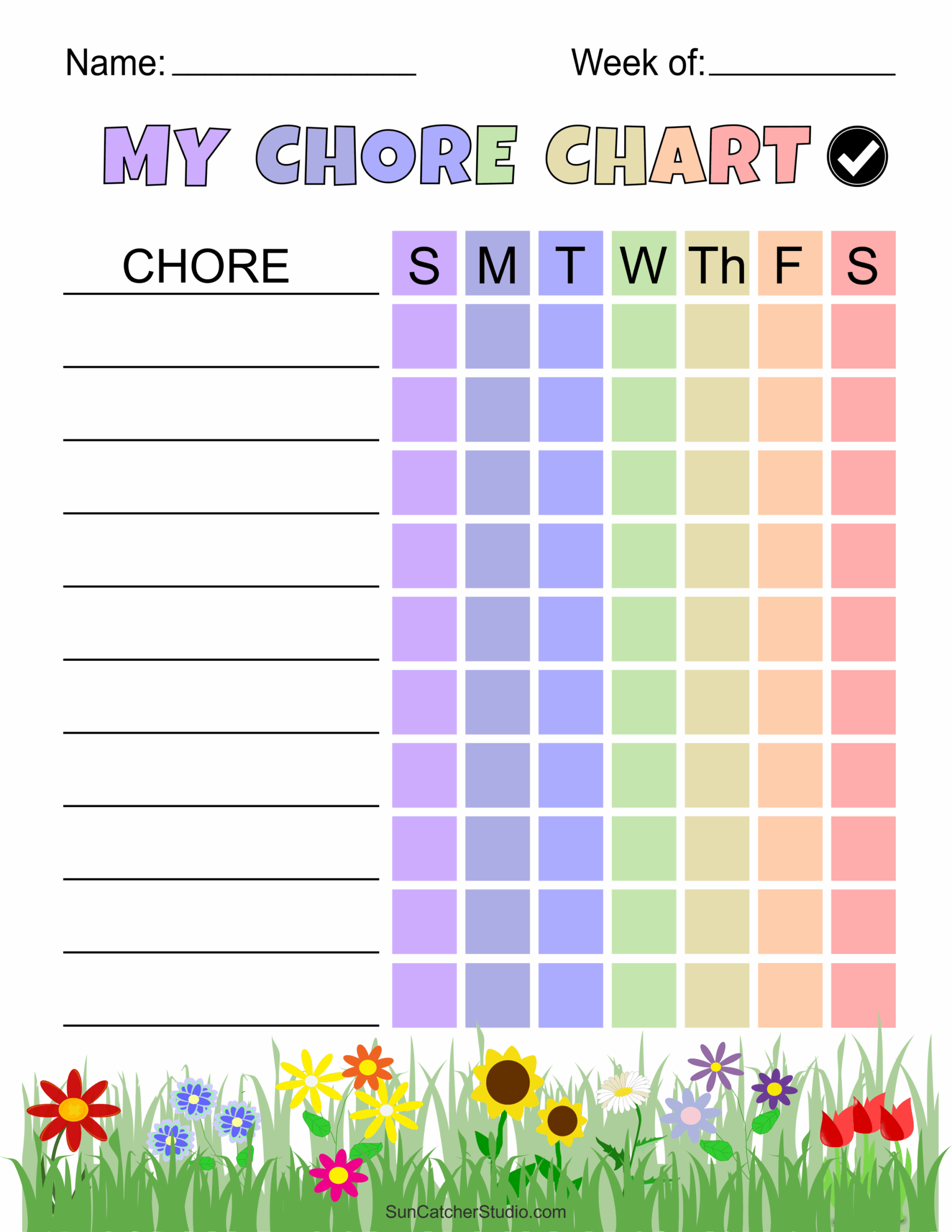 Free Downloadable Chore Chart Templates