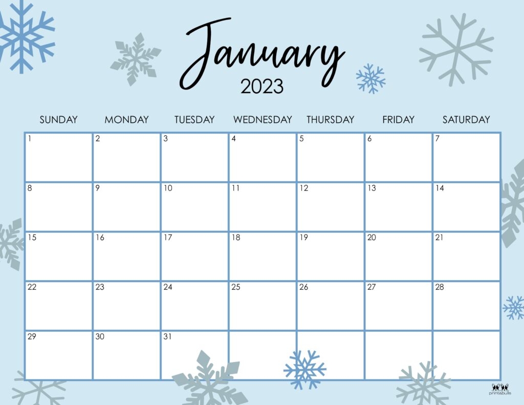 Free Printable 2023 January Calendar Cute Monthly Templates For Kids Free Printable 2023 January Calendar Cute Monthly Templates For Kids