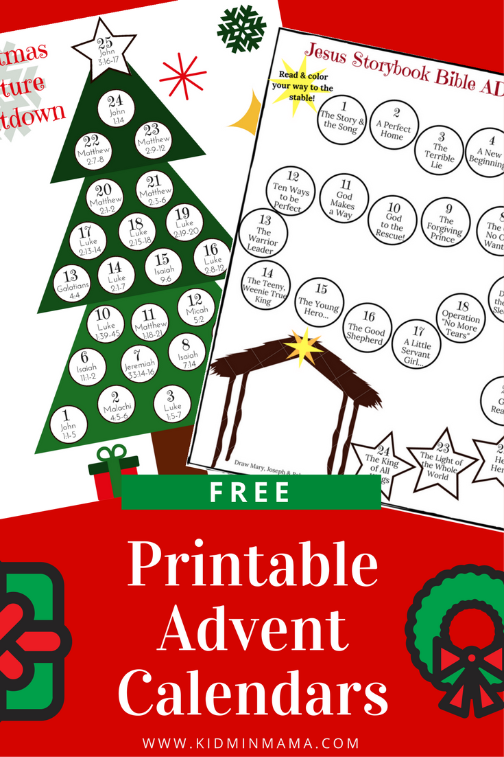 Free Printable Advent Calendars Printable Advent Calendar Advent 