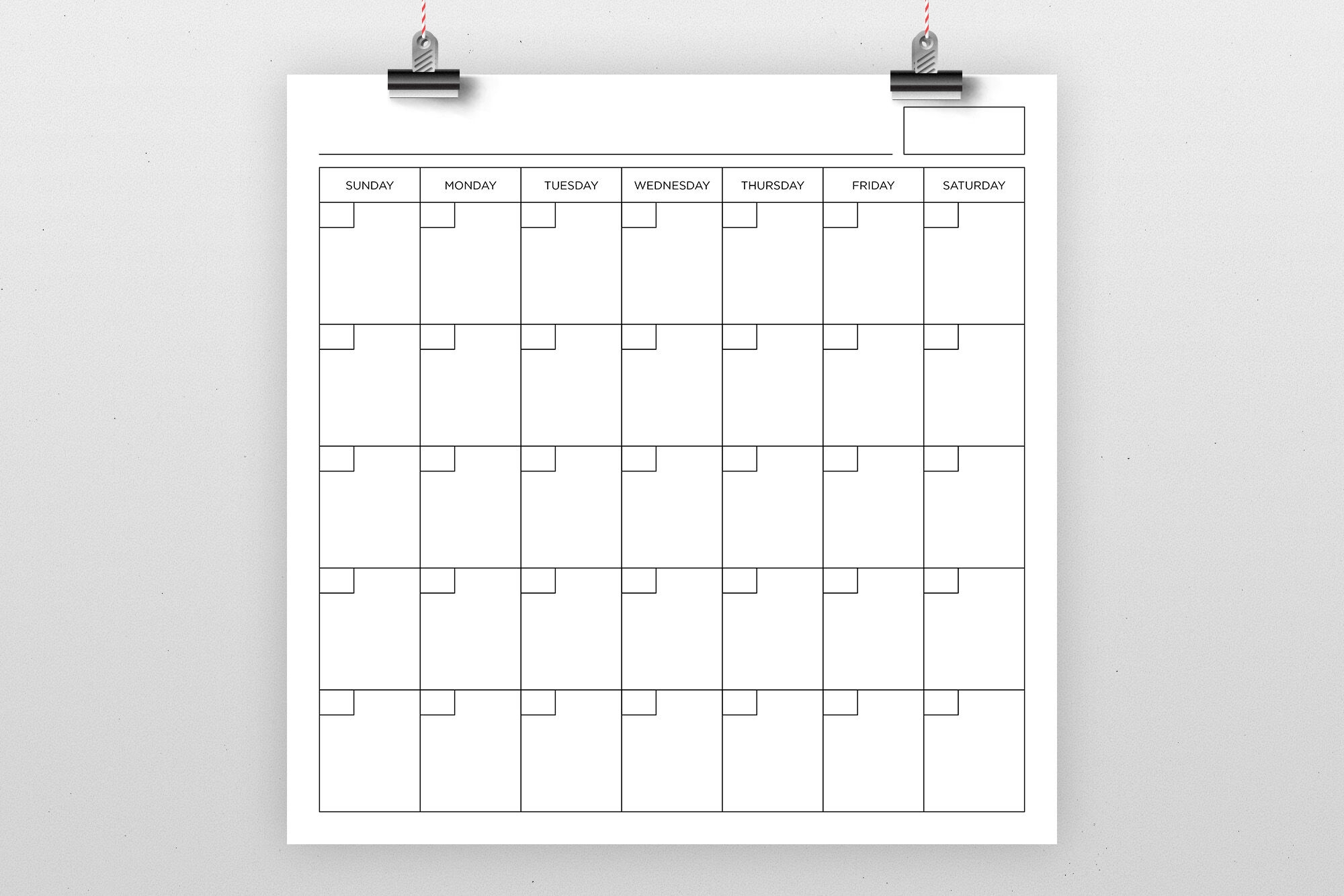 Free Printable Calendar Large Squares Free Printable Calendar Large Squares