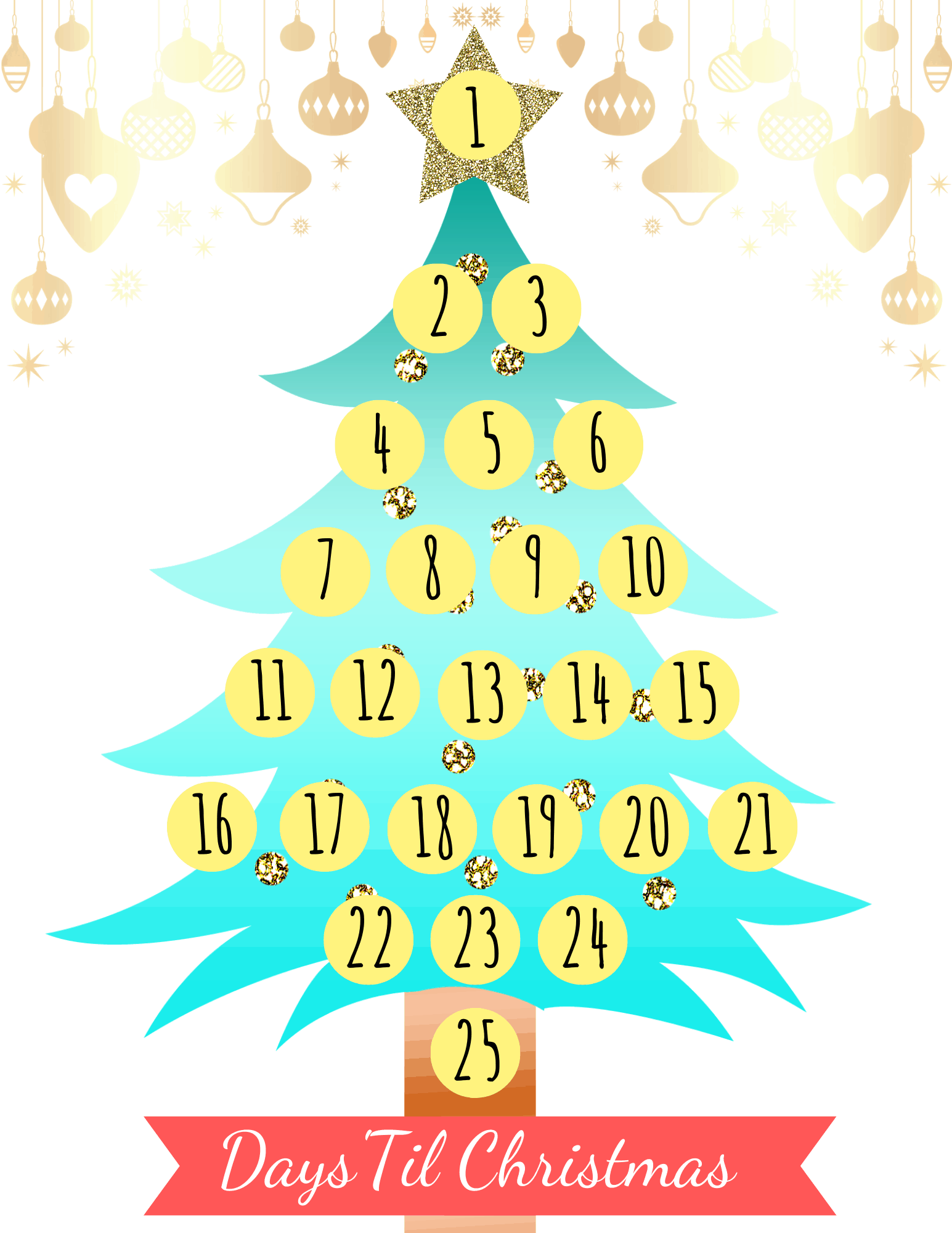 Free Printable Christmas Countdown Calendar Free Printable Christmas Countdown Calendar