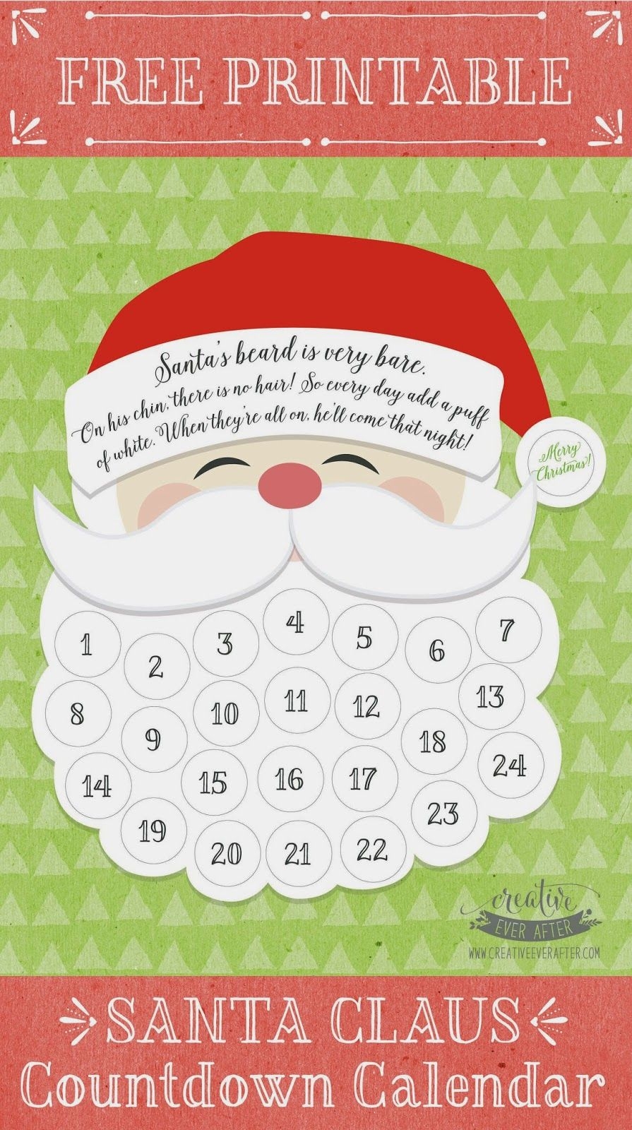 Free Printable Christmas Countdown Calendar Printable And I ve Made It 