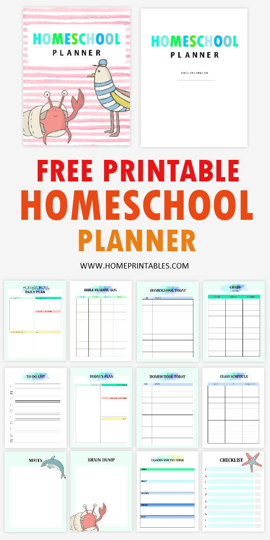 Free Printable Homeschool Planner 20 PDF Templates Free Printable Homeschool Planner 20 PDF Templates