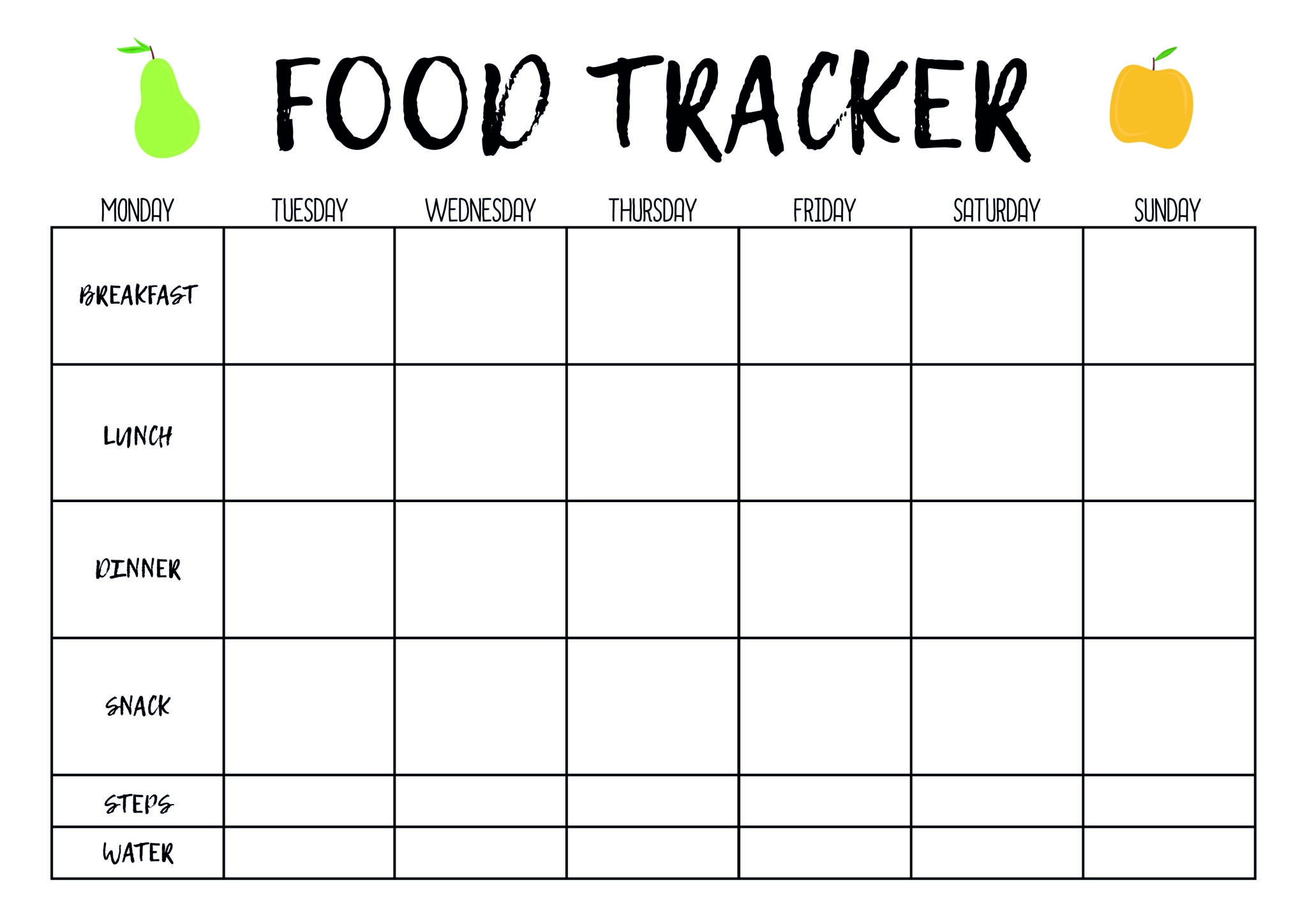 Free Printable Weekly Meal Planner PDF Templates Free Printable Weekly Meal Planner PDF Templates