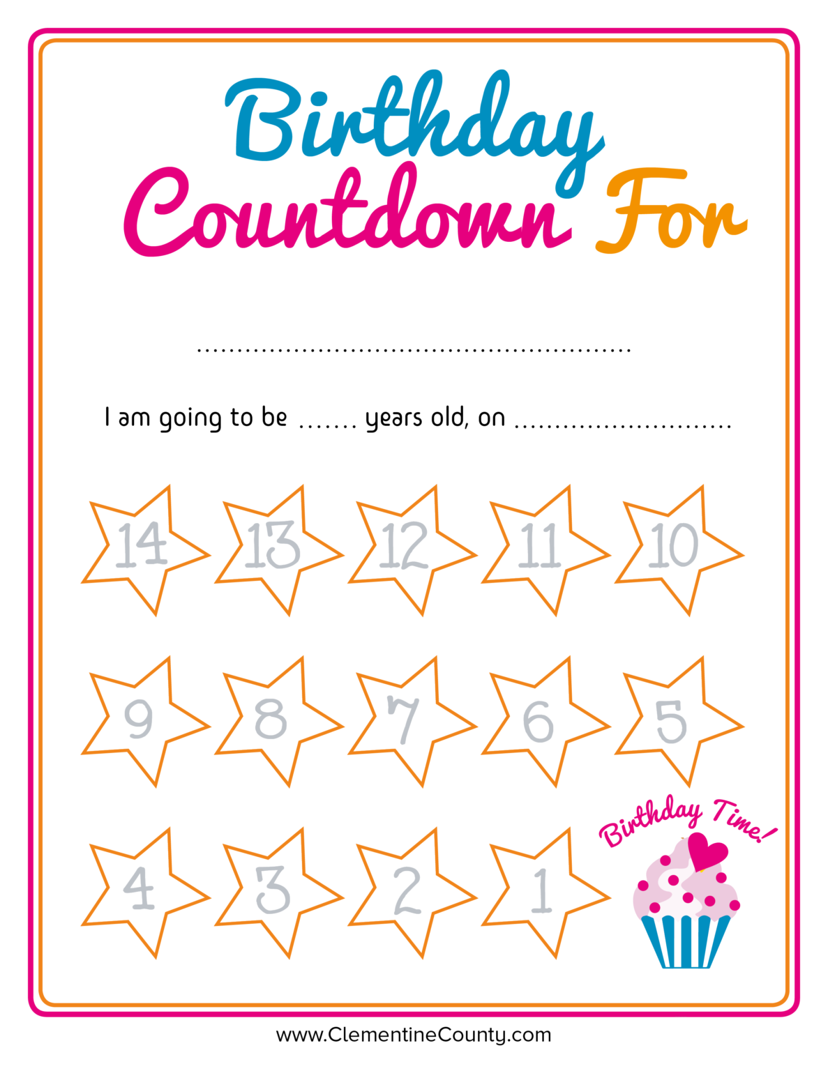 How To Make A Birthday Countdown Calendar Haily Jolynn