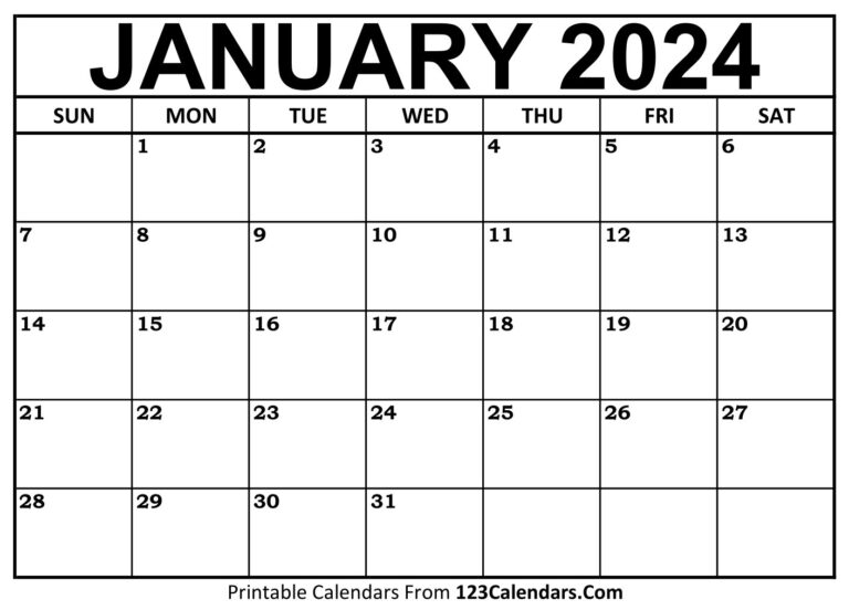 January 2025 Calendar Printable Blank Printable Xavier Haris