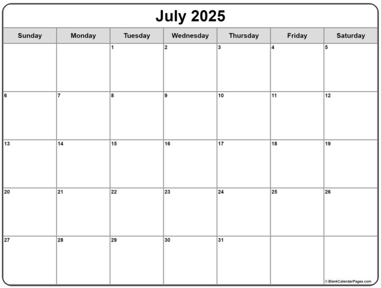 July 2023 Calendar Free Printable Calendar