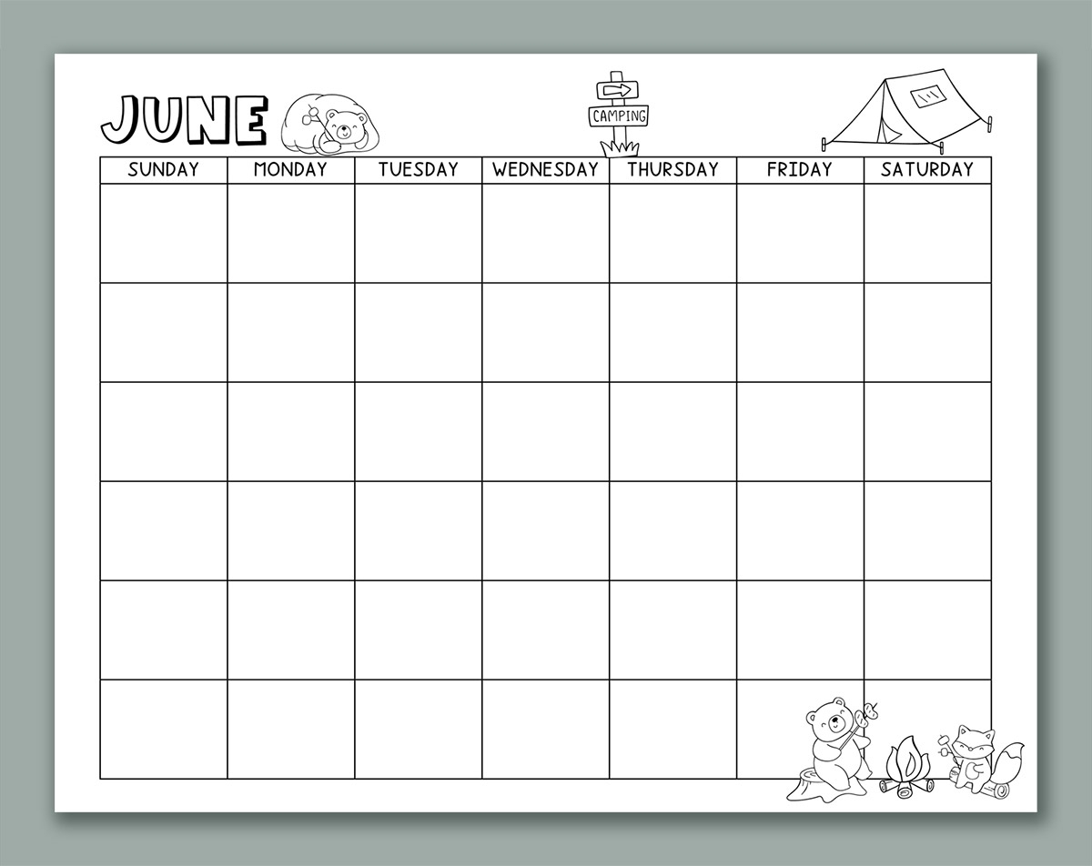 June 2024 Calendar Printable Kids June 2024 Calendar Printable Kids
