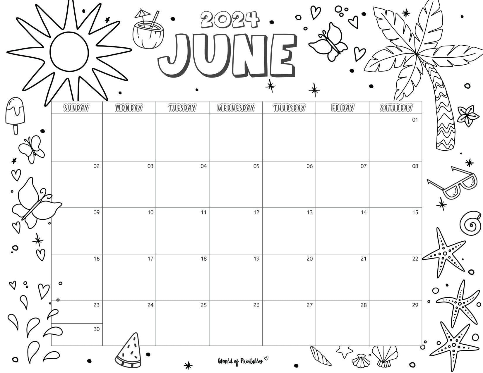 June Calendar Doodles Printable Calendars AT A GLANCE June Calendar Doodles Printable Calendars AT A GLANCE