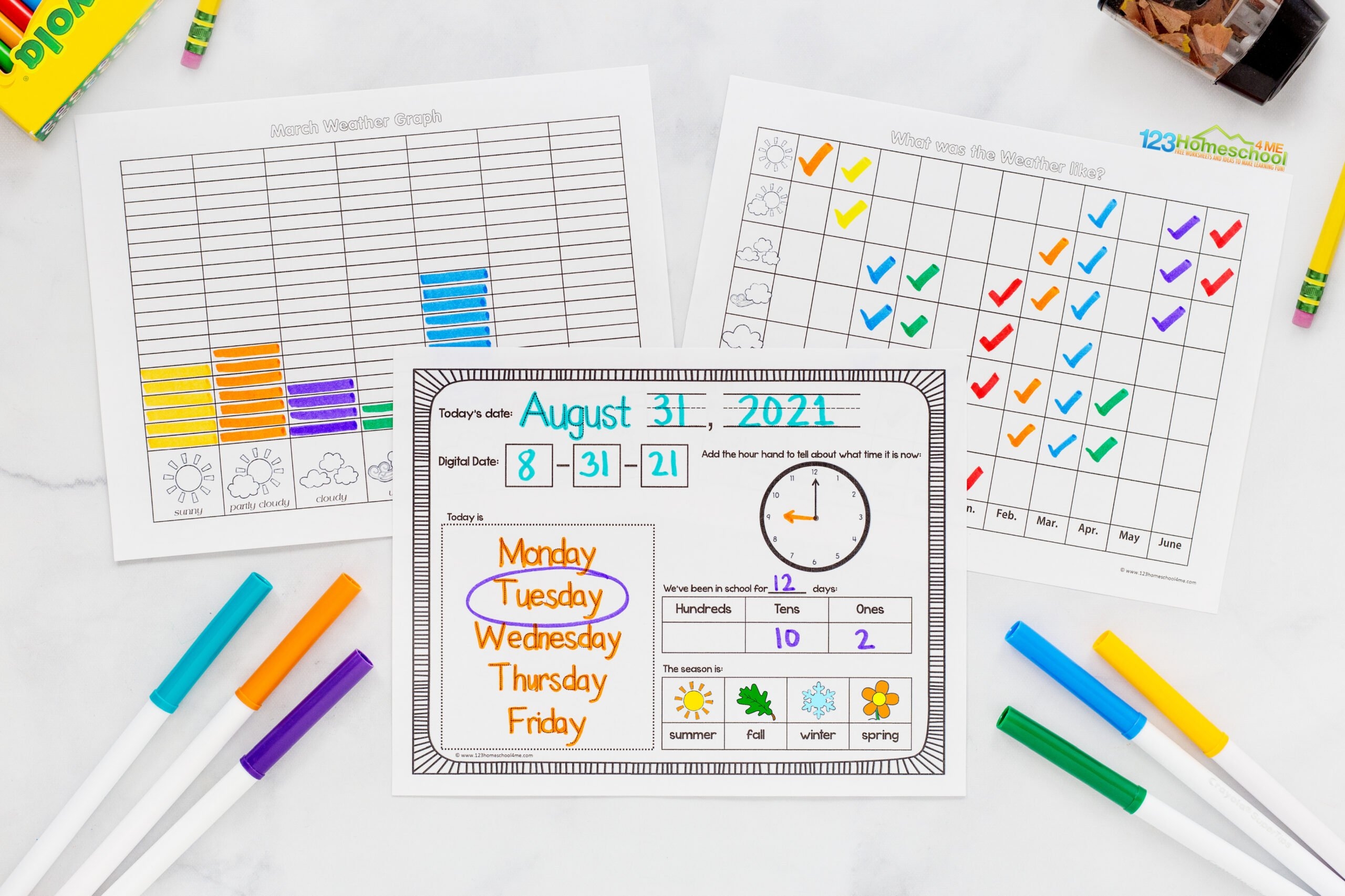 Kindergarten Calendar Printables