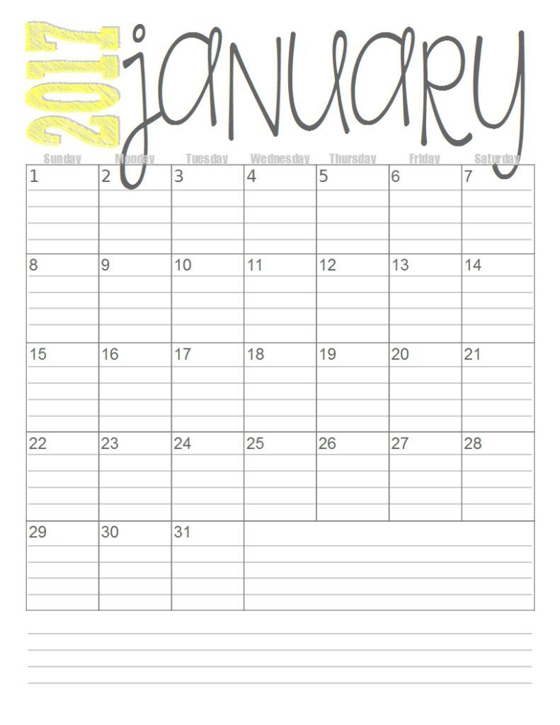 Lined Calendar Printable Lined Calendar Printable