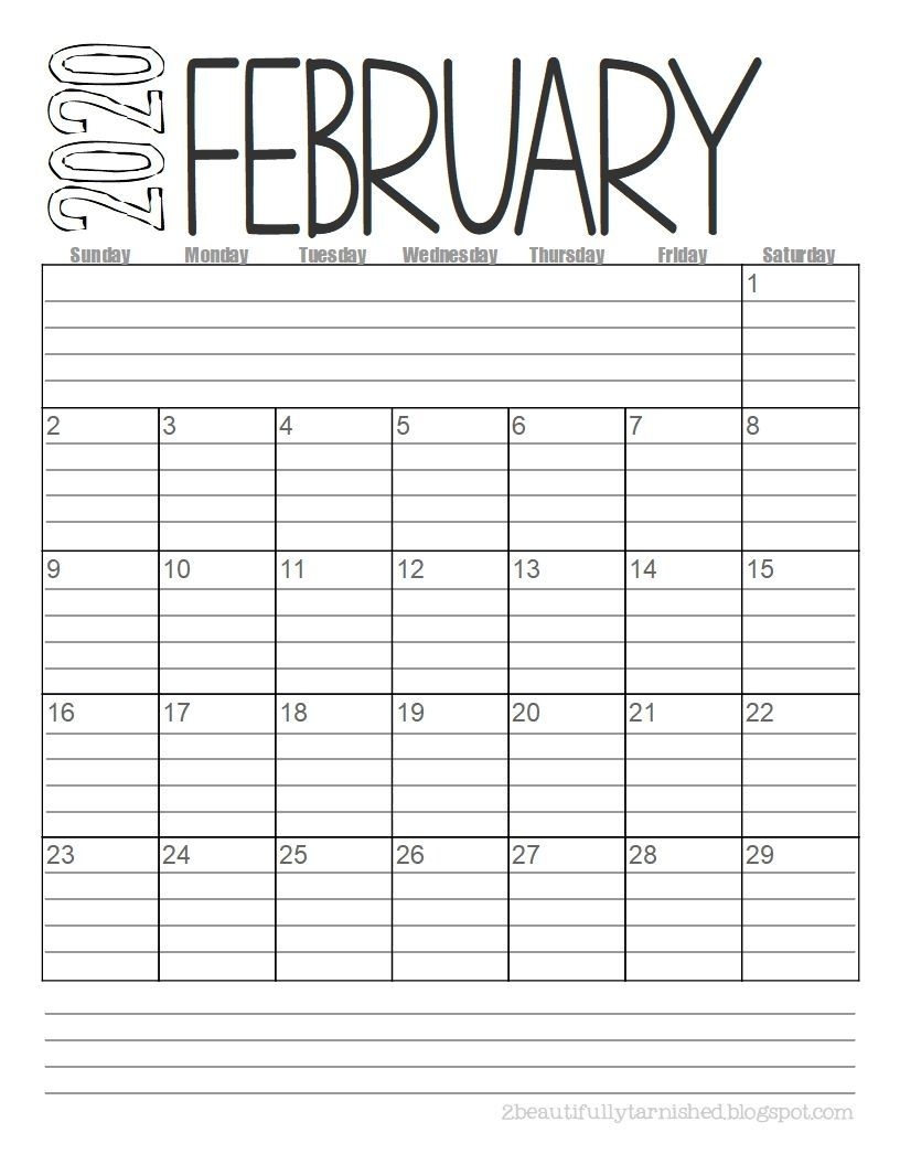 Lined Printable Calendar Lined Printable Calendar