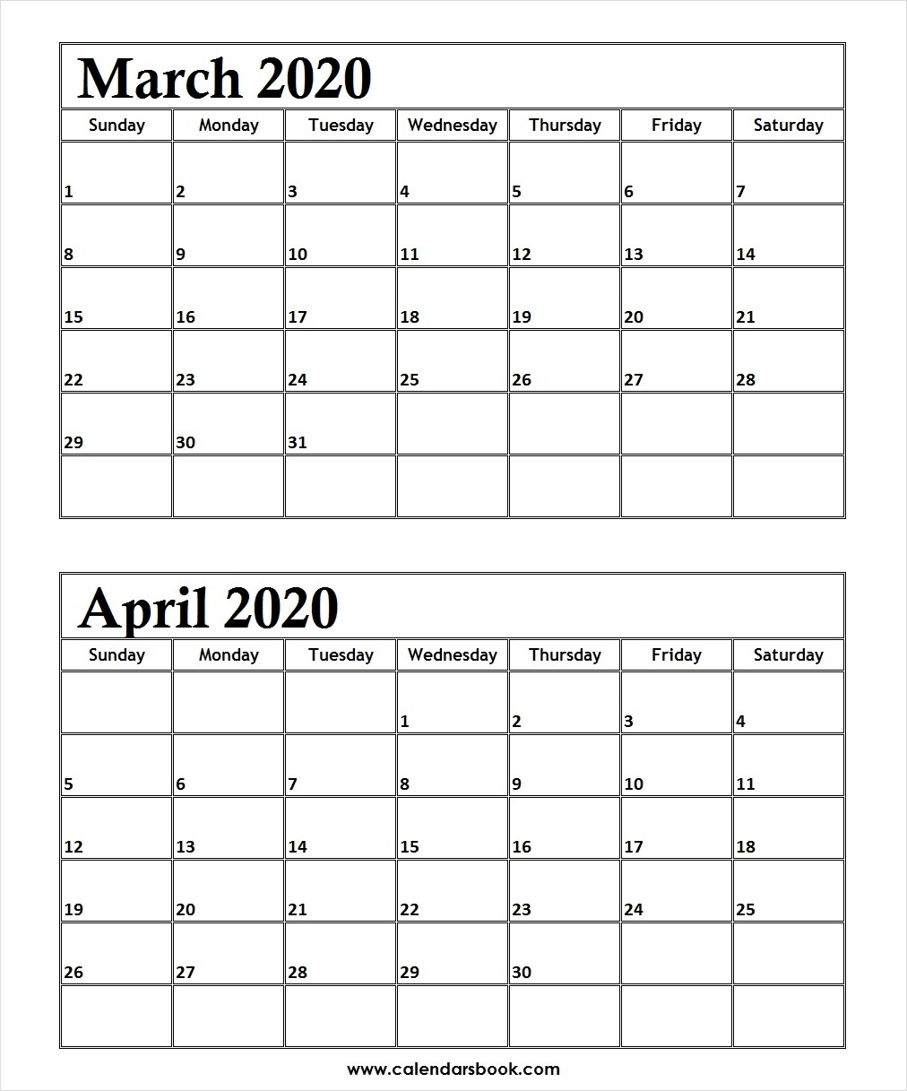 March And April Printable Calendar Tim Lezlie March And April Printable Calendar Tim Lezlie