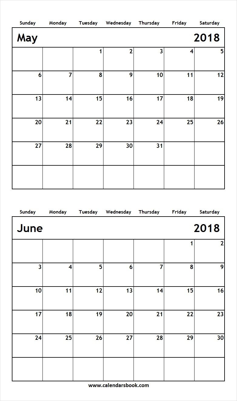 May And June Printable Calendar May And June Printable Calendar