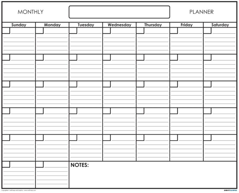 Monthly Calendar With Lines Printable Printable And Enjoyable Learning