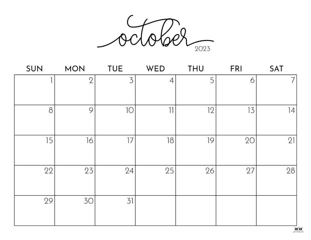 October 2023 Calendars 50 FREE Printables PrintaBulk October 2023 Calendars 50 FREE Printables PrintaBulk