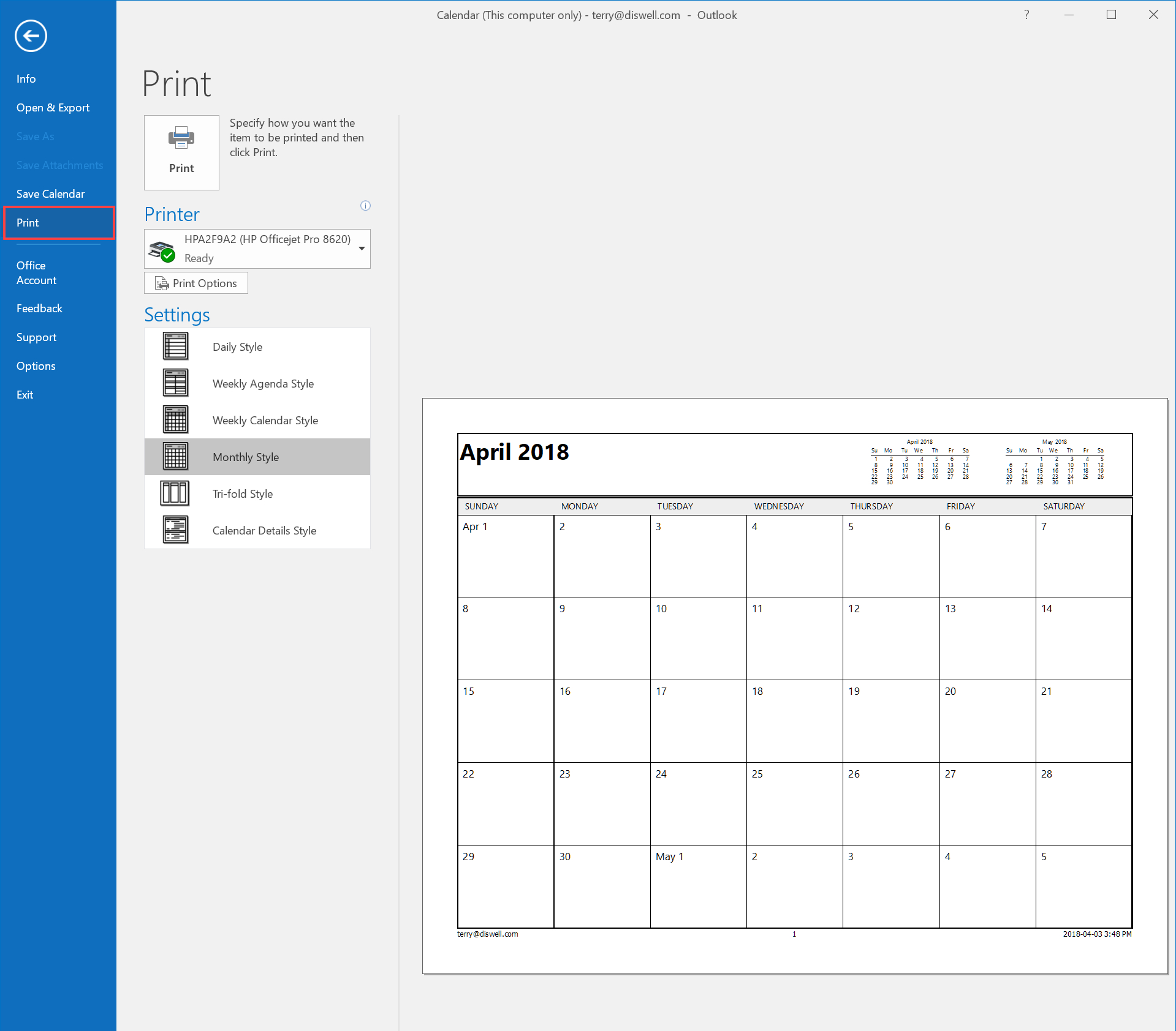 Outlook Calendar Templates