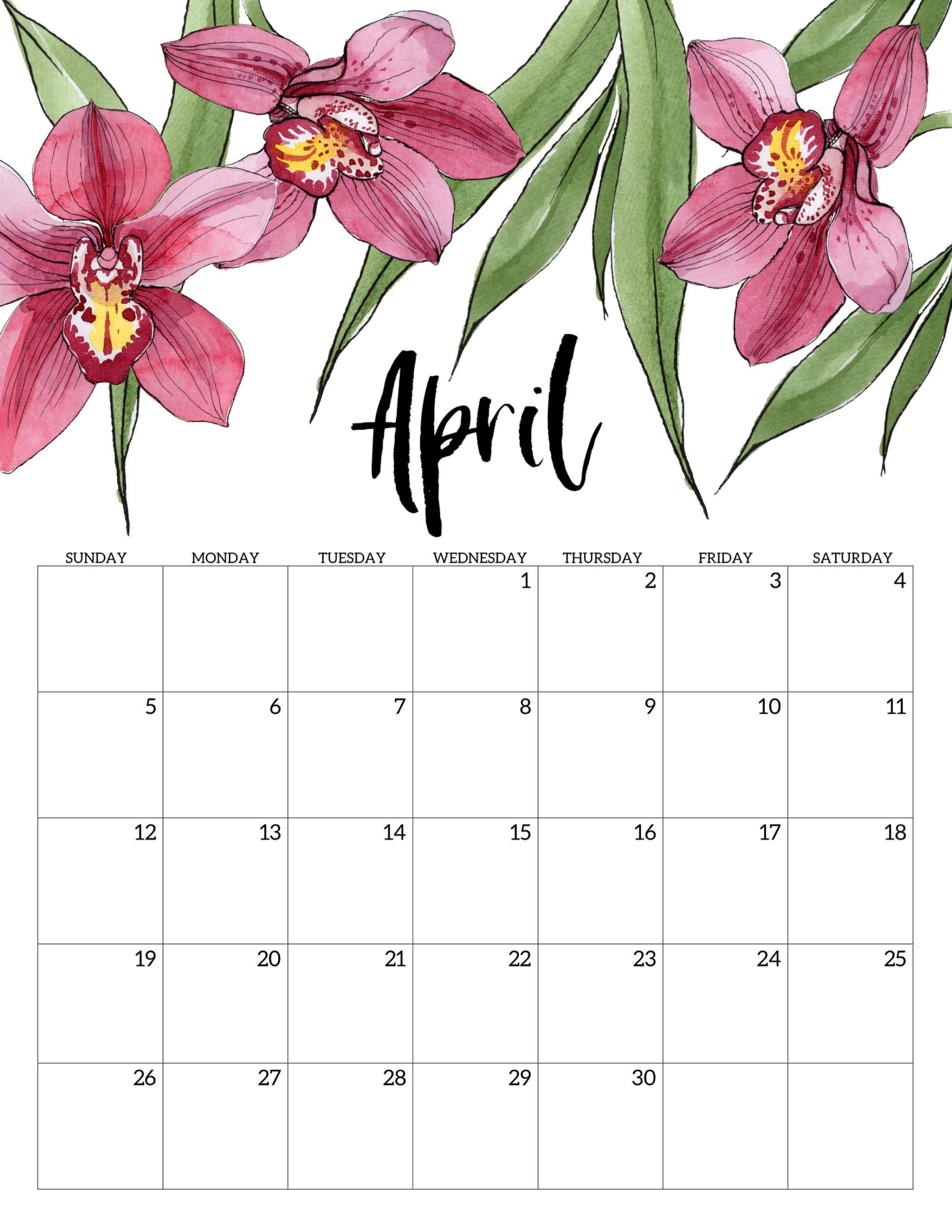 Printable April Calendar Printable Word Searches Printable April Calendar Printable Word Searches