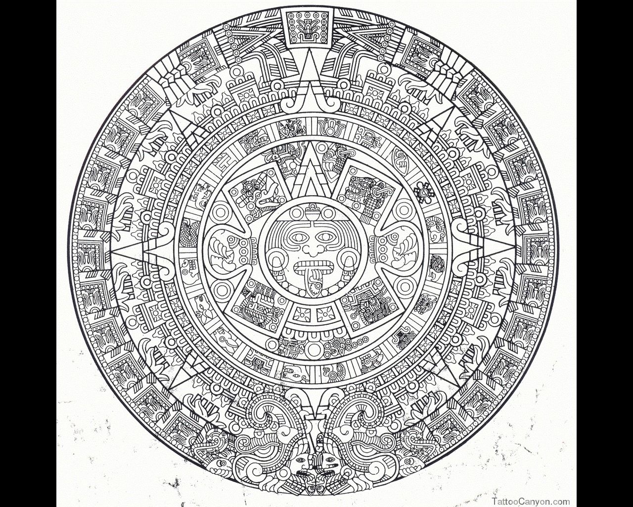 Printable Aztec Calendar Printable Aztec Calendar