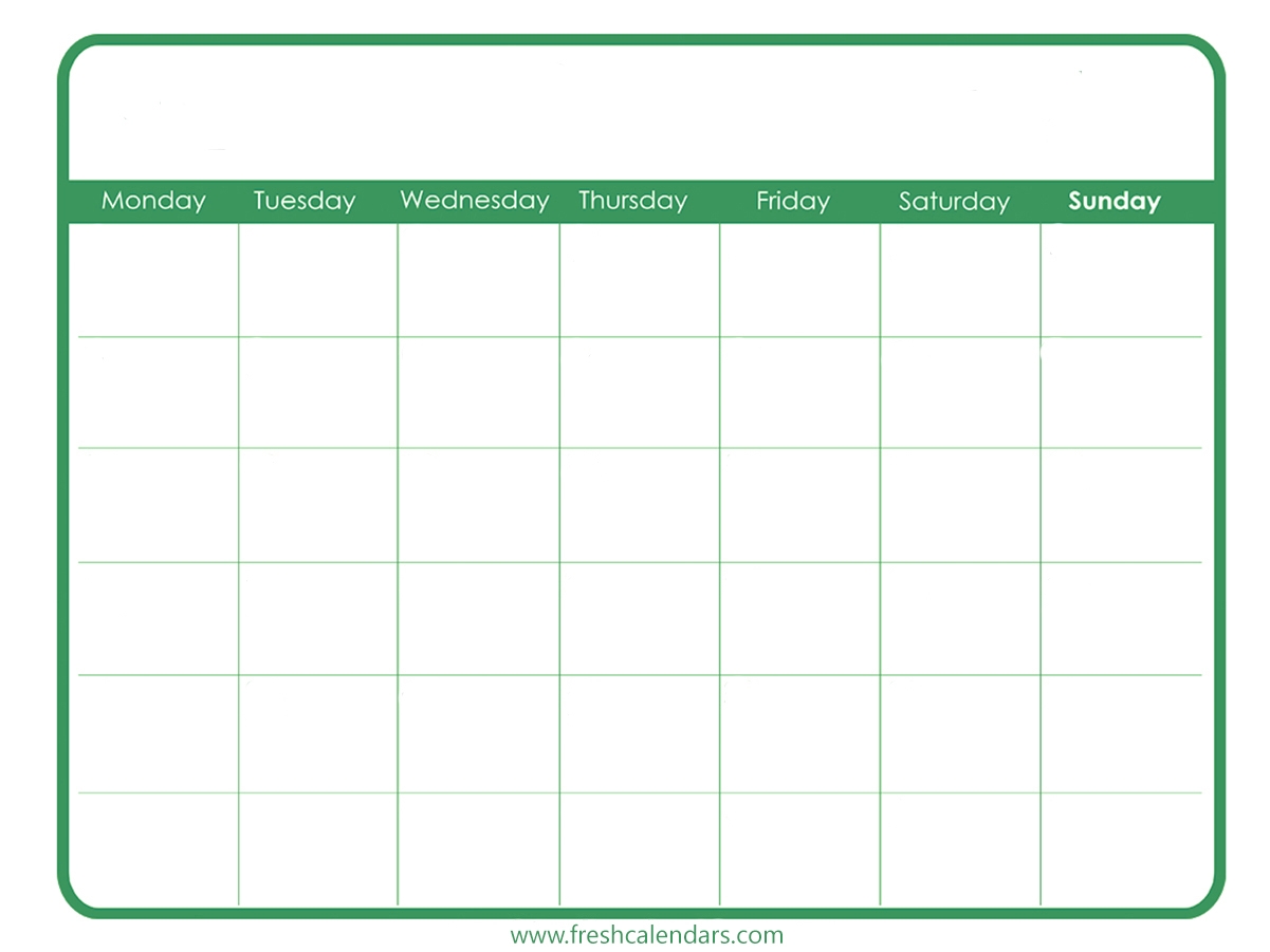 Printable Blank Calendar Templates Printable Blank Calendar Templates
