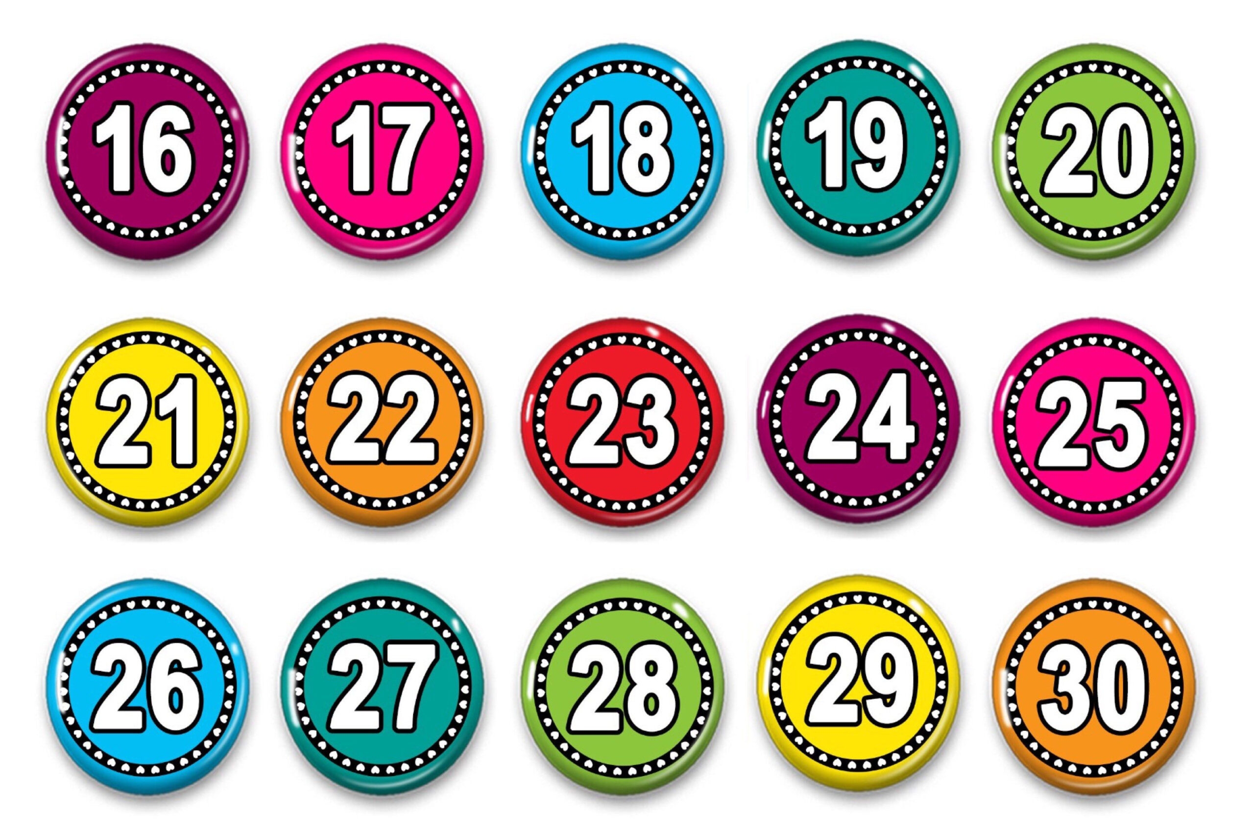 Printable Calendar Numbers Printable Calendar Numbers