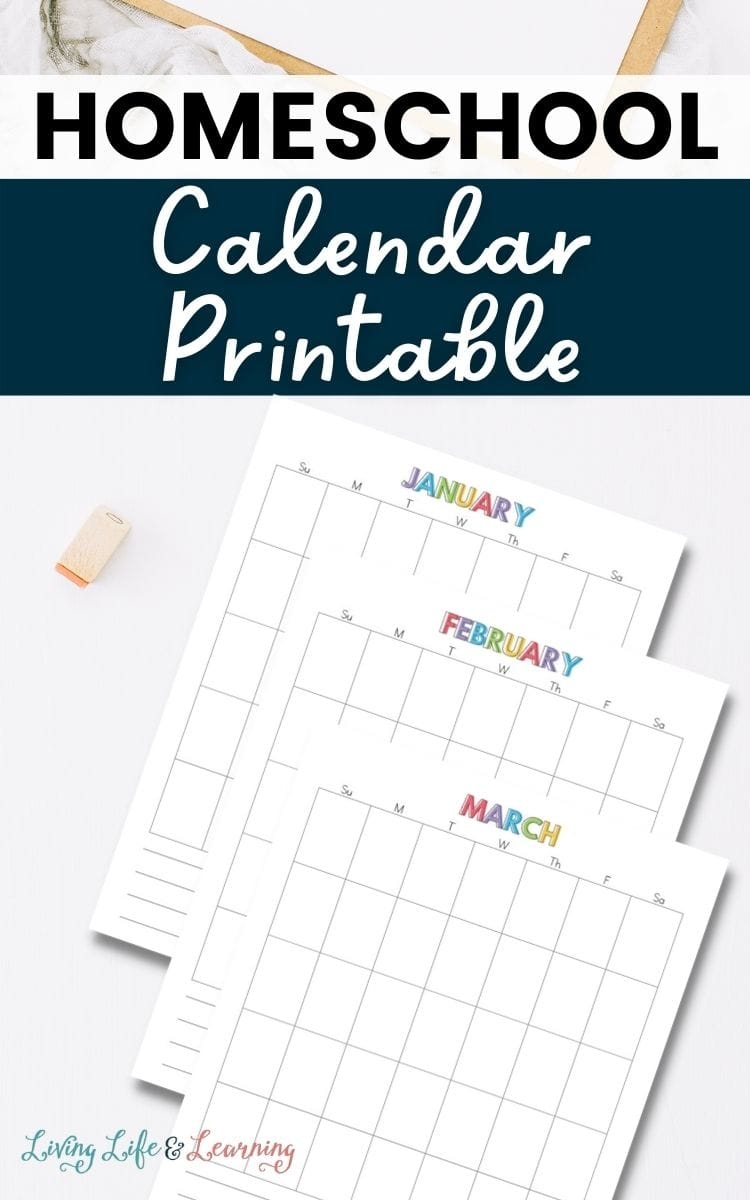 Printable Homeschool Calendar Printable Homeschool Calendar
